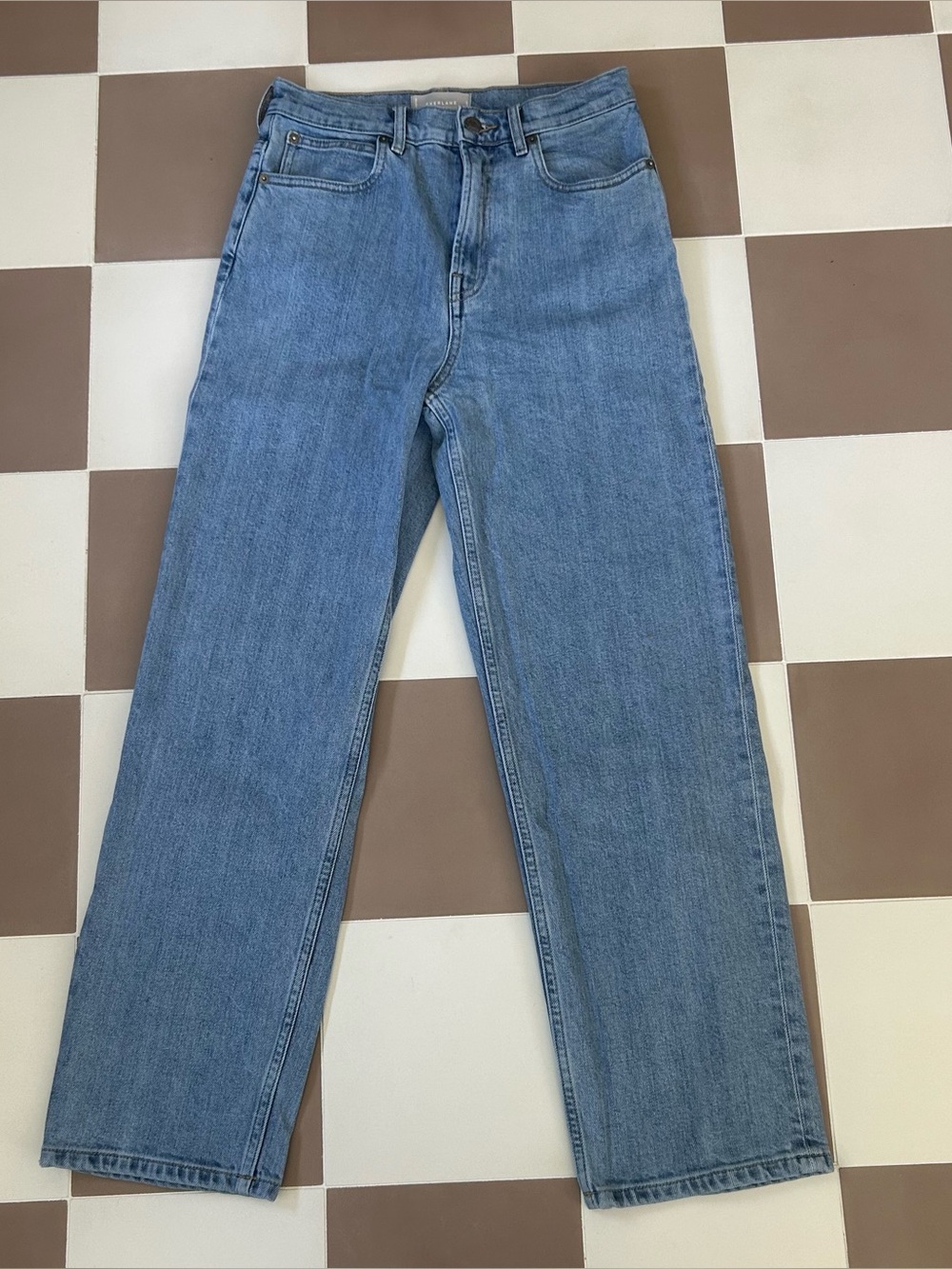 Everlane Way High Jean Light Wash Straight Leg Jeans 26 - Picture 2 of 8